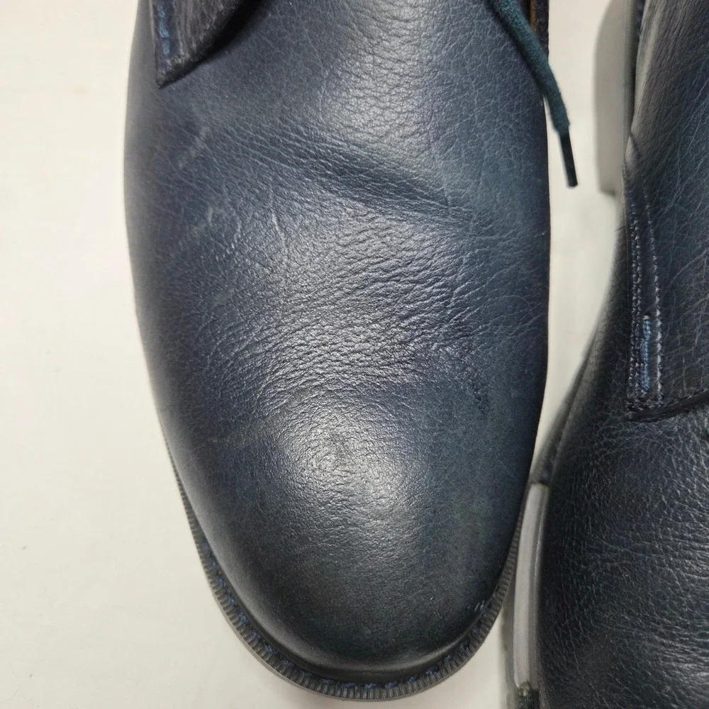 Cole Haan Chukka Boots Mens Leather Blue Lace Up‎ Ankle Boots Size 12